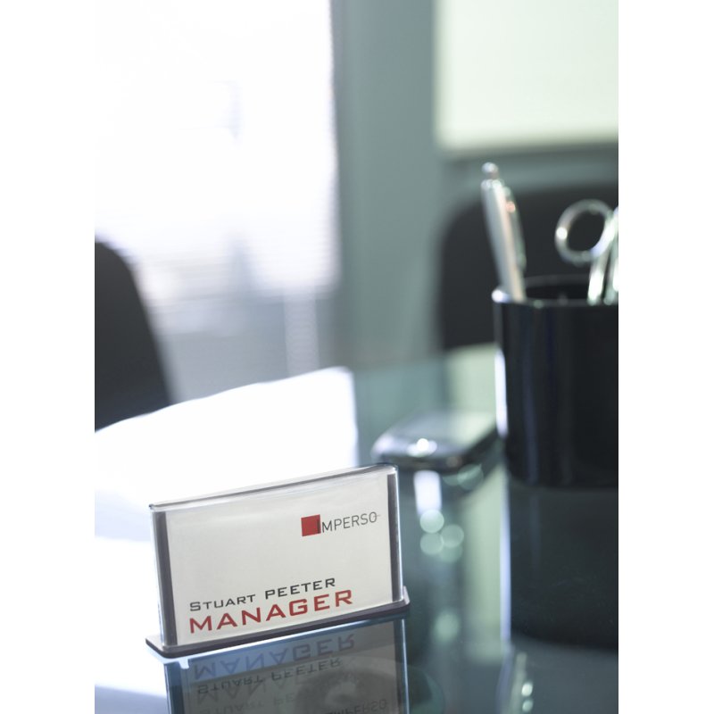 PAPERFLOW plaques de nom Cinatur, polystyrène, anthracite, 60 pièces